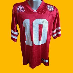 Small Adidas Football Jersey Nebraska Huskers Big Red 2011 Inaugural Season